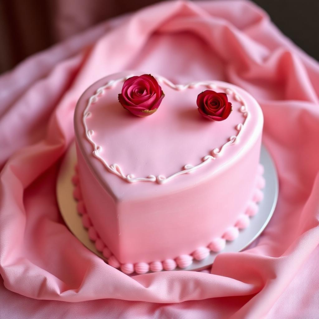 Vintage heart cake